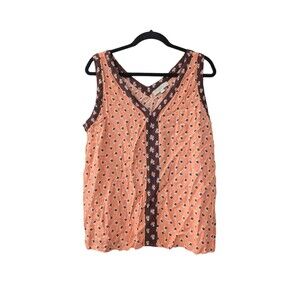 Ann Taylor LOFT Women's Sleeveless Floral Blouse Size L